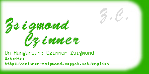 zsigmond czinner business card